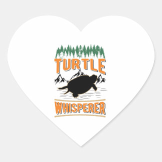 Sticker Cœur Turtle Whisperer Mini