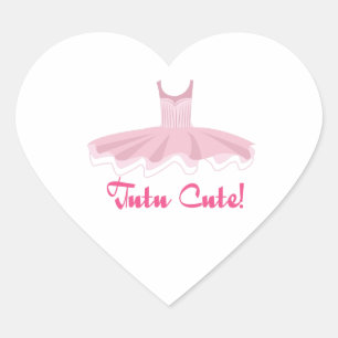Sticker Cœur Tutu Cute
