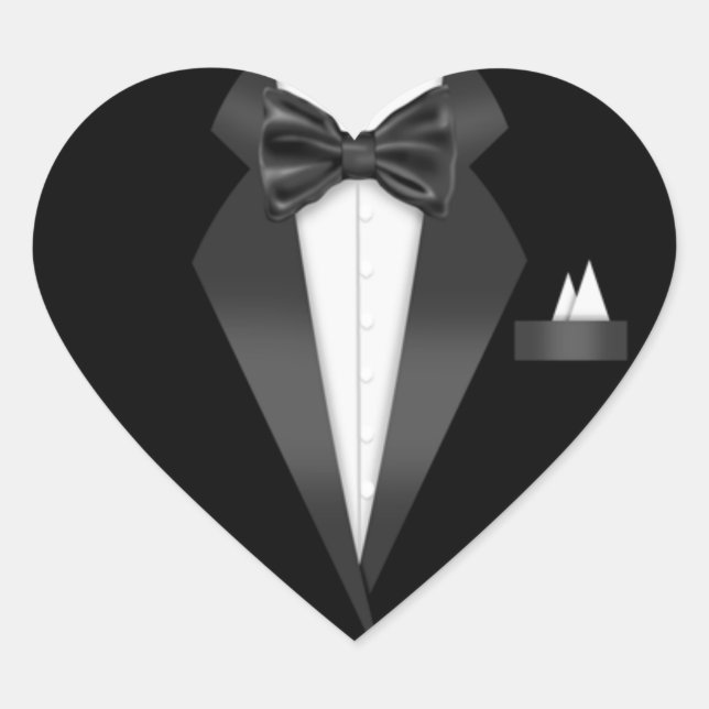 Sticker Cœur Tuxedo (Devant)
