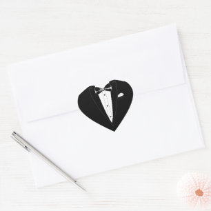 Sticker Cœur Tuxedo