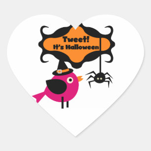 Sticker Cœur Tweet T-shirts et cadeaux Halloween