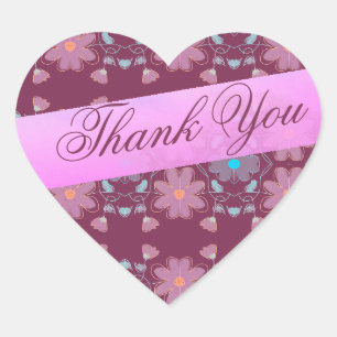 Sticker Cœur Un Merci élégant