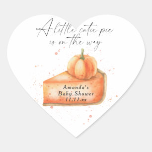 Sticker Cœur "Un petit ange arrive" baby shower