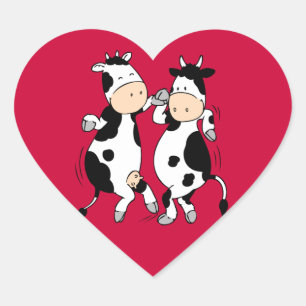 Sticker Cœur Vaches dansantes (mooviestars)