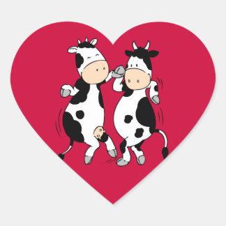 Sticker Cœur Vaches dansantes (mooviestars)