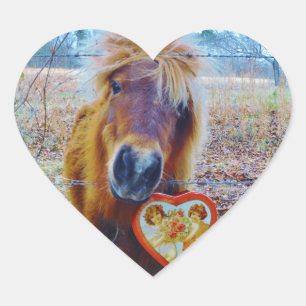 Sticker Cœur Valentine Heart Horse