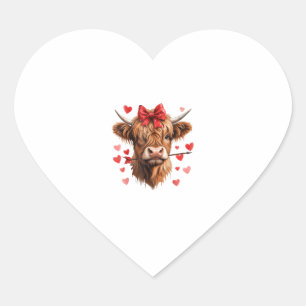 Sticker Cœur Valentines Day Highland Coeurs amusants Vallée