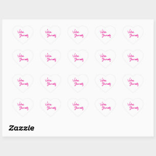 Sticker Cœur Valeur pour vous-même Message positif pour l'autog