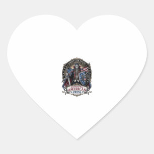 Sticker Cœur Vampire Patriotique Liberté Seigneur Horreur Monst