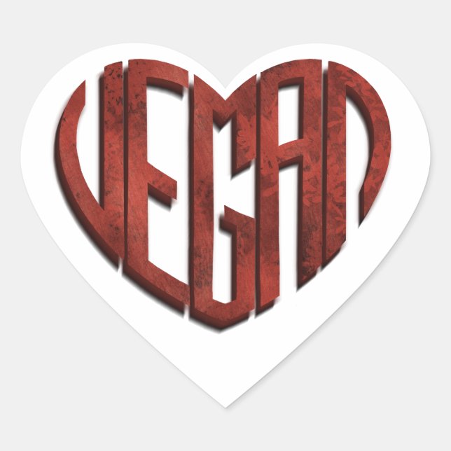 Sticker Cœur Vegan Flower (Devant)
