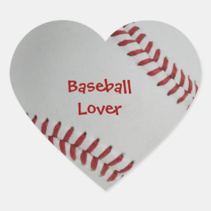 Sticker Cœur Ventilateur de baseball parfait Amateur de basebal