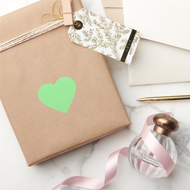 Sticker Cœur Vert clair (Cadeaux)