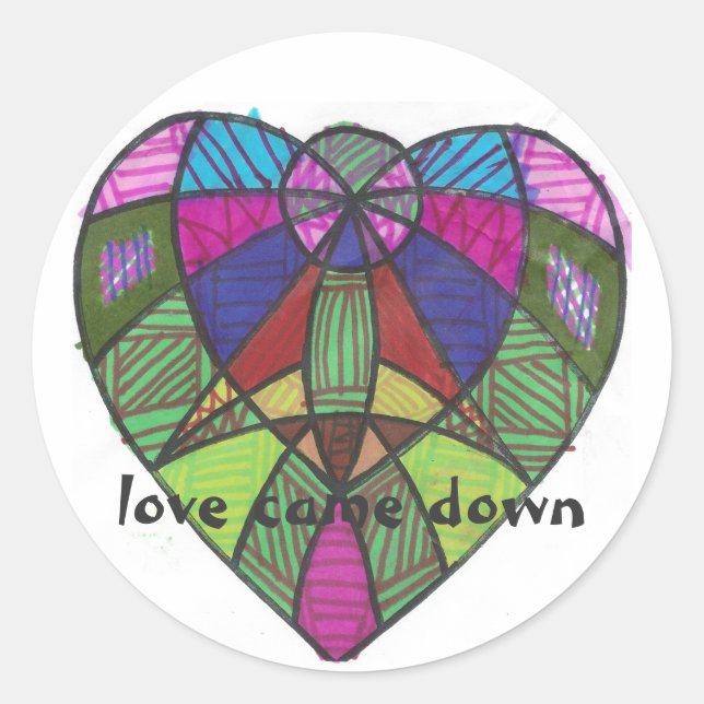 Sticker Coeur vert de la marguerite de Grayland (Devant)