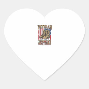 Sticker Cœur Vétéran Merci à Mes Frères Chemise Militaire Vinta