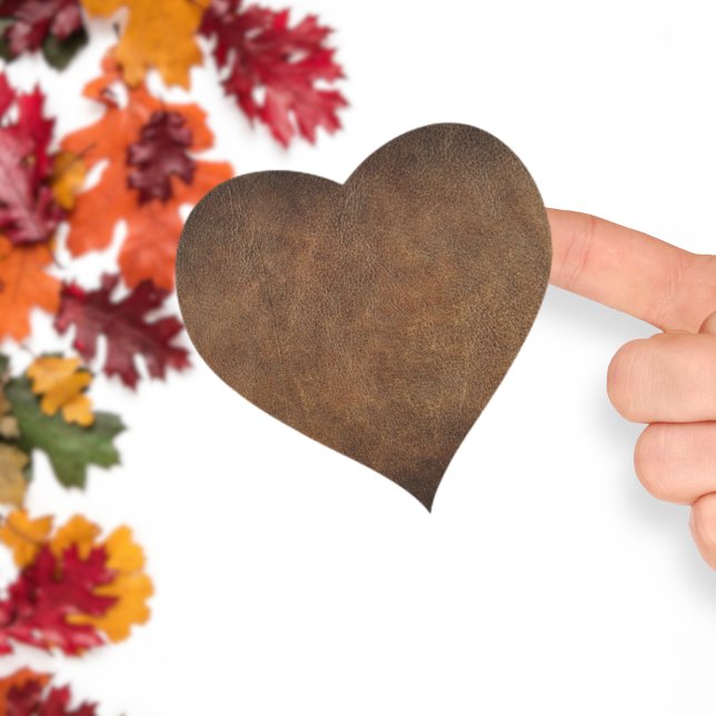 Sticker Cœur Vieux Monde Faux Leather (Créateur téléchargé)