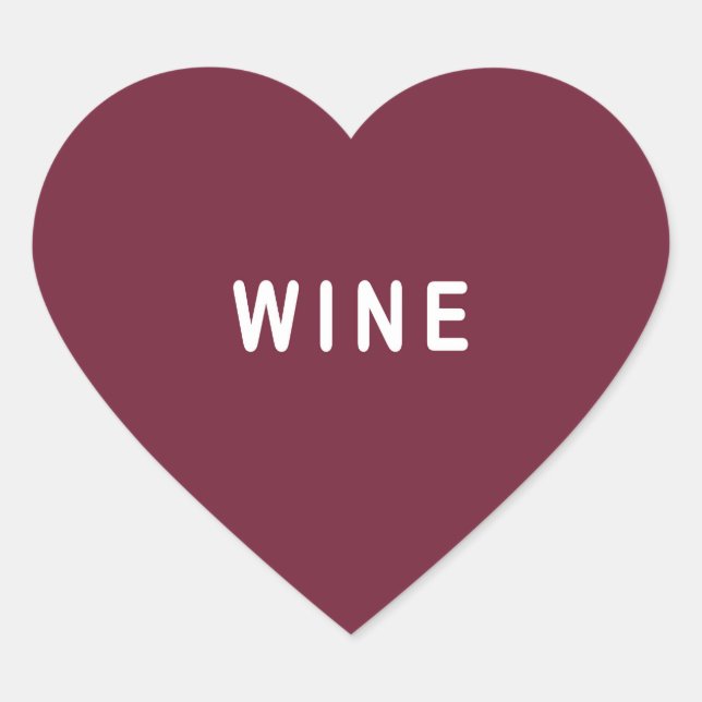 Sticker Cœur Vin marrant (Devant)