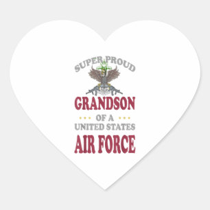Sticker Cœur Vintage Super Proud Grandson