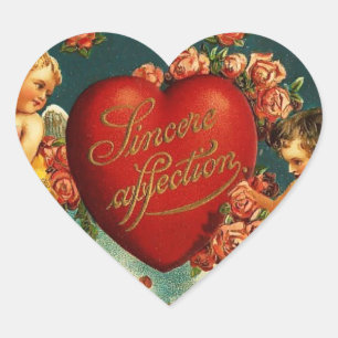 Sticker Cœur Vintage Valentine Heart