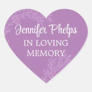 Sticker Cœur Violet Purple Verdure En Amour Mémoire Coeur