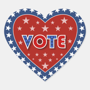 Sticker Cœur Vote patriotique