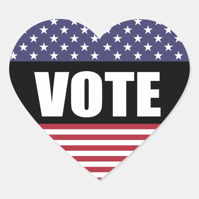 STICKER CŒUR VOTER (Devant)