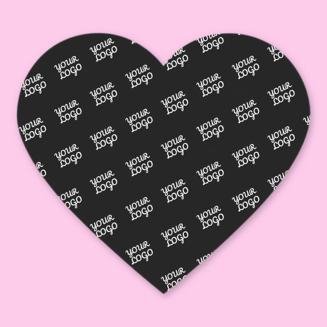 Sticker Cœur Votre logo | Motif répétitif moderne (Créateur téléchargé)