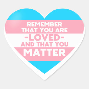 Sticker Cœur Vous êtes aimé Vous avez de l'importance (Coeur du