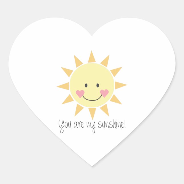 Sticker Cœur Vous Êtes Mon Soleil ! (Devant)