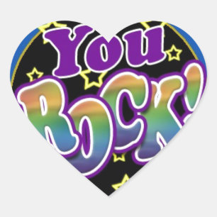 Sticker Cœur Vous, Rock !