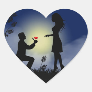 Sticker Cœur Vrai amour