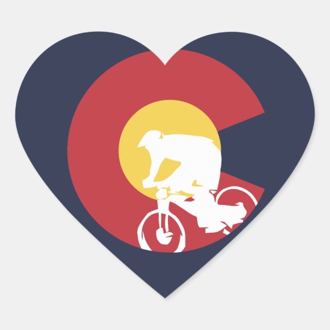 Sticker Cœur VTT Colorado (Devant)