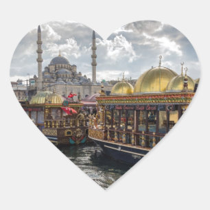 Sticker Cœur Vue sur Istanbul (Turquie)
