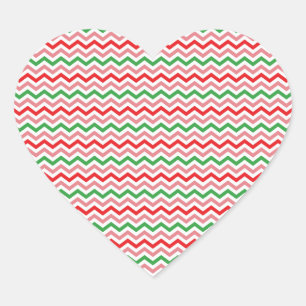 Sticker Cœur Watermelon Summer Zigzag Stripes Motif-56209