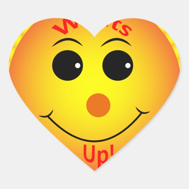 Sticker Cœur Whats Up ! (Devant)