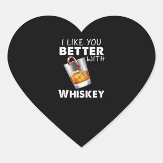 Sticker Cœur Whiskey Lover | Je T'Aime Mieux Avec Whiskey