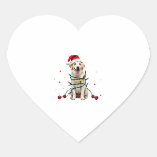 Sticker Cœur White Boxer Dog Ugly Christmas Sweater Funny Xmas 