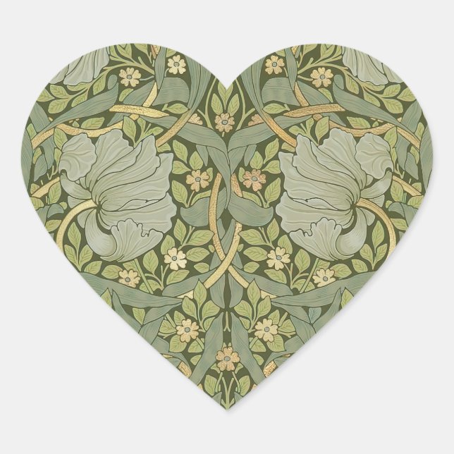 Sticker Cœur William Morris (Devant)