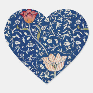 Sticker Cœur William Morris Motif Medway