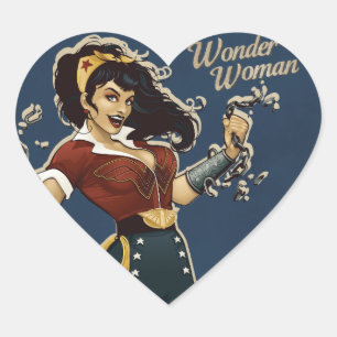 Sticker Cœur Wonder Woman Bombshell