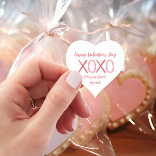 Sticker Cœur XOXO Heart Kids Classroom Valentine's Day Party He