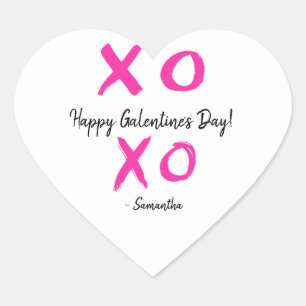Sticker Cœur XOXO Personnalisé Bonne Saint-Galentin