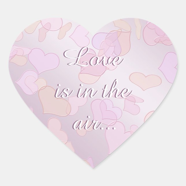 Sticker Cœur y'a de l'amour dans l'air  (Devant)
