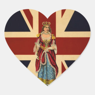 Sticker Cœur Young Queen Victoria British Scrap design