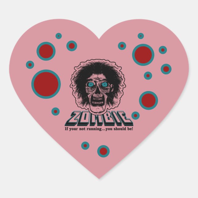 Sticker Cœur Zombie Heart pink (Devant)