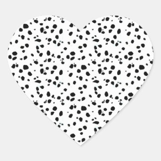 Sticker Cœur Zones dalmatiennes, Impression dalmate, Fourrure d