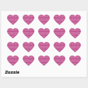 Sticker Coeurs Étincelants Rose