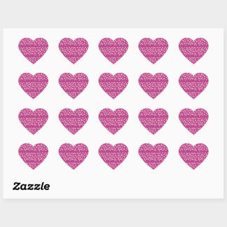 Sticker Coeurs Étincelants Rose