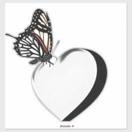 Sticker Coeurs papillon