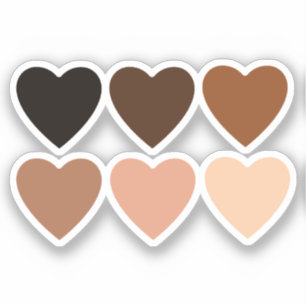 Sticker Coeurs squelettiques anti-racisme
