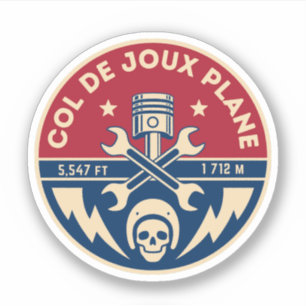 Sticker Col de Joux Plane Alpes françaises balade moto